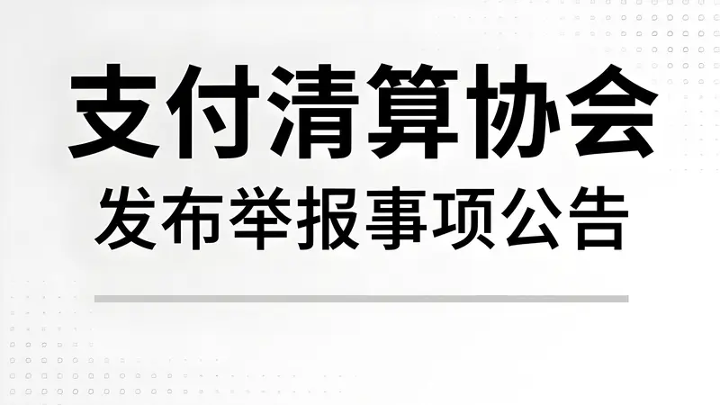 中国支付清算协会发布2025年支付结算违法违规行为重点举报事项公告